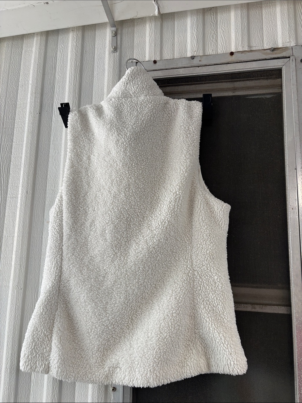 Patagonia White Sherpa Fleece Zip Vest - Picture 4 of 7